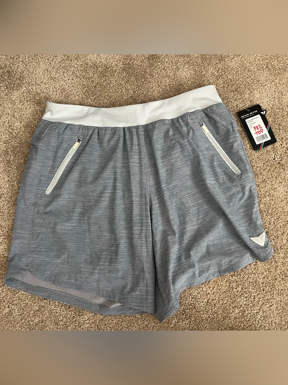 Korsa Road Runner Sports Embrace 7.0 Short 2.0 Heather Gray Lined Small NWT